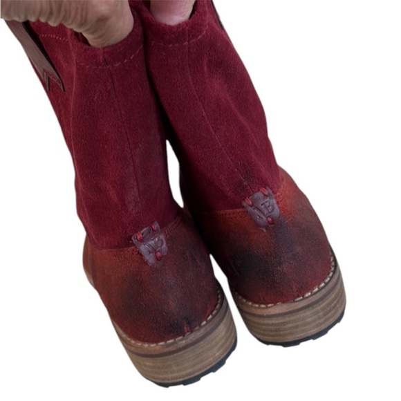 Anthropologie Matt Bernson Leather Cowboy Boots Crimson Size 8.5 EUC - Picture 5 of 9